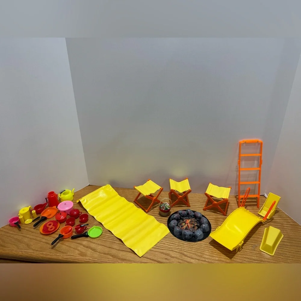 Vintage Barbie 1960s 1970s camping accessories